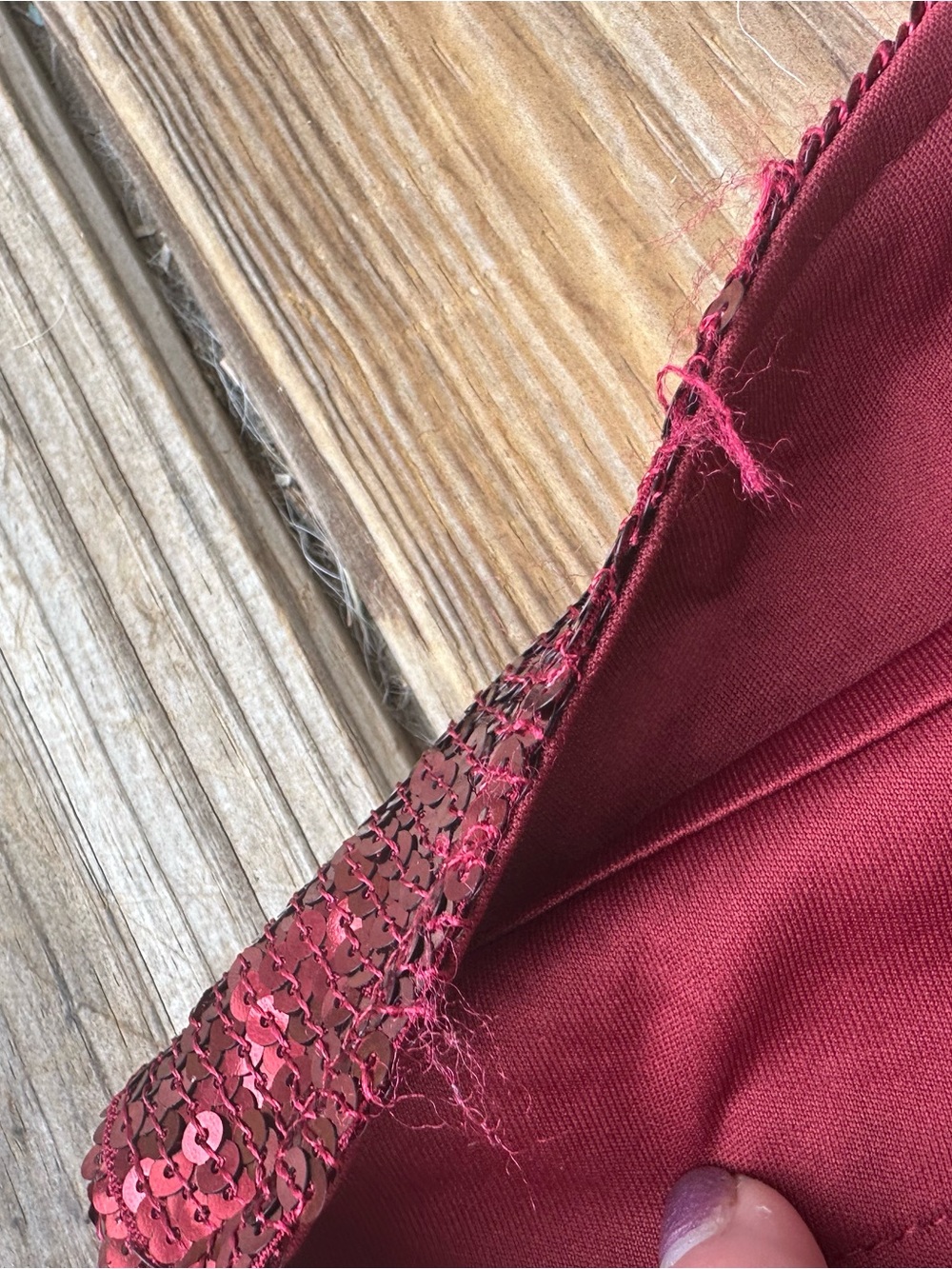 Lulu's Burgundy Sequin Halter Crop Top & Fringe Maxi Skirt Set - Picture 8 of 10